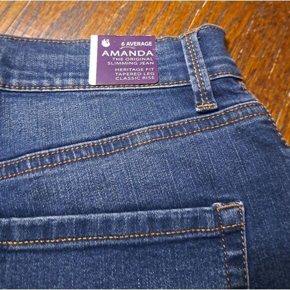 Gloria Vanderbilt Blue Skinny Jeans with Floral Embroidery - Picture 5 of 8